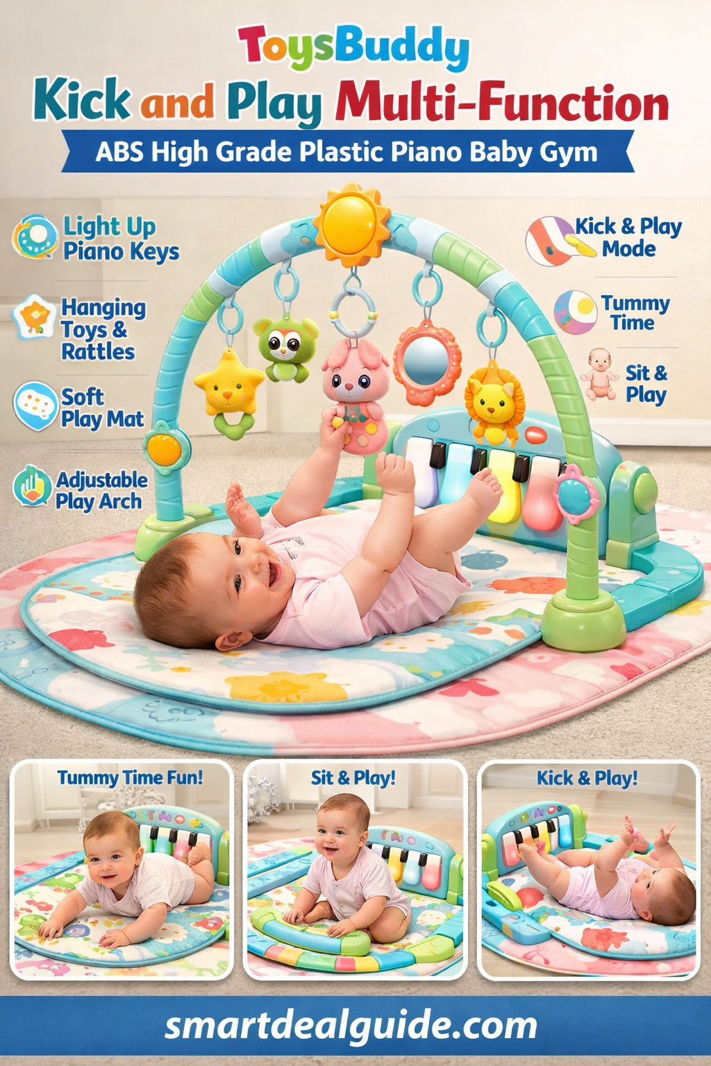 ToysBuddy Kick and Play Piano Baby Gym Review 2026